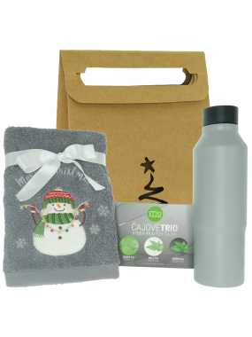 Vianočná darčeková taška Čajové trio a fľaša CrisMa

