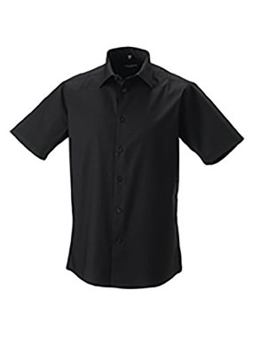 Pánska košeľa(Short Sleeve Easy Care Fitted RUSSELL) > čierna > L