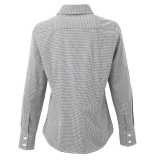 Dámska košeľa (PREMIER LADIES’ MICROCHECK LONG SLEEVE COTTON SHIRT)>čierna / biela>M