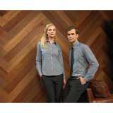 Dámska košeľa (PREMIER LADIES’ MICROCHECK LONG SLEEVE COTTON SHIRT)>čierna / biela>M