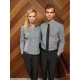 Dámska košeľa (PREMIER LADIES’ MICROCHECK LONG SLEEVE COTTON SHIRT)>čierna / biela>M