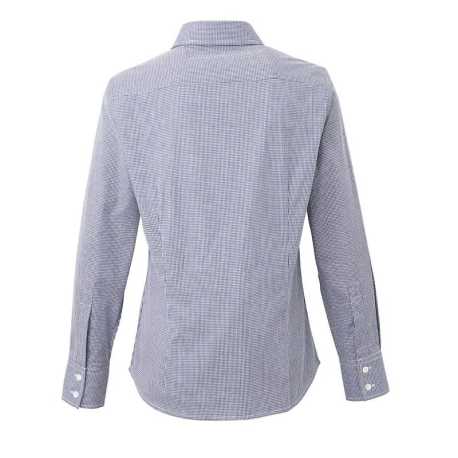 Dámska košeľa(PREMIER LADIES’ MICROCHECK LONG SLEEVE COTTON SHIRT)>modrá(navy) / biela>L