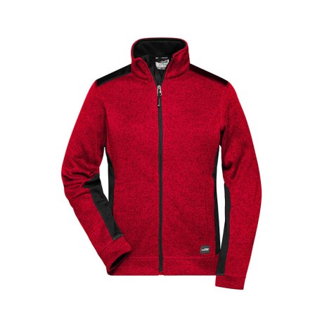 Dámska pracovná bunda(DAIBER Ladies Workwear Fleece Jacket)>červená (melange) / čierna>XS