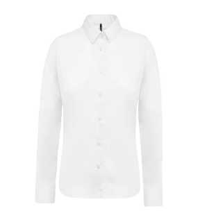 Dámska košeľa(KARIBAN LADIES’ LONG SLEEVE POPLIN SHIRT) > biela > M