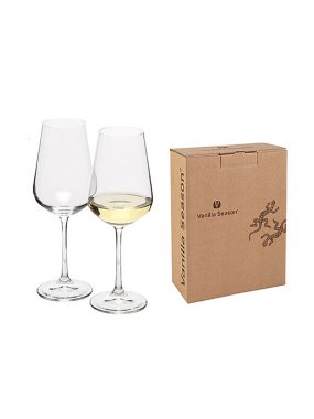 Sada 2ks pohárov na biele víno 250 ml "VANILLA SEASON" > transparentná