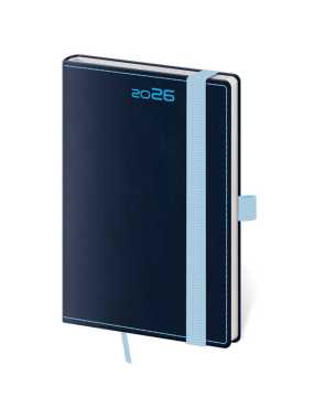 Diár s pútkom (BD+ 2026) - 9 x 14 cm > modrá / modrá > týždenný vreckový