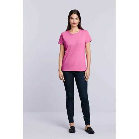Dámske tričko (GILDAN HEAVY COTTON LADIES T-SHIRT) > ružová (azalea) > 2XL
