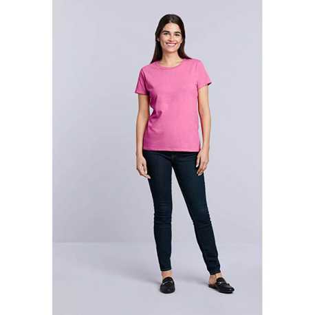 Dámske tričko (GILDAN HEAVY COTTON LADIES T-SHIRT) > ružová (azalea) > 2XL
