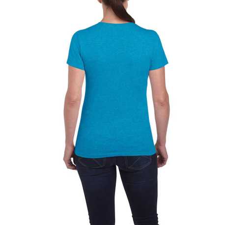 Dámske tričko (GILDAN HEAVY COTTON LADIES T-SHIRT) > modrá (heather sapphire)** > S