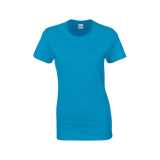 Dámske tričko (GILDAN HEAVY COTTON LADIES T-SHIRT) > modrá (heather sapphire)** > S