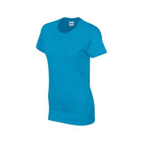 Dámske tričko (GILDAN HEAVY COTTON LADIES T-SHIRT) > modrá (heather sapphire)** > S