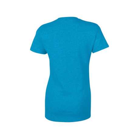 Dámske tričko (GILDAN HEAVY COTTON LADIES T-SHIRT) > modrá (heather sapphire)** > S