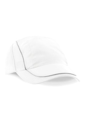 Unisex šiltovka (Beechfield Coolmax Flow Mesh Cap) > biela