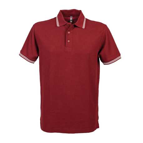 Pánska polokošeľa (PARIS MAN by JR) > červená (bordeaux) / biela > 3XL