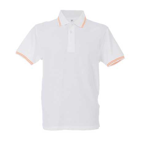 Pánska polokošeľa (PARIS MAN by JR) > biela / oranžová > 3XL
