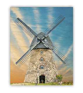 Drevený obraz (Windmill 2026) - 24 x 30 cm