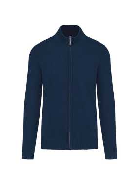 Pánsky sveter (KARIBAN MENS FULL ZIP CARDIGAN) > modrá (navy) > XL