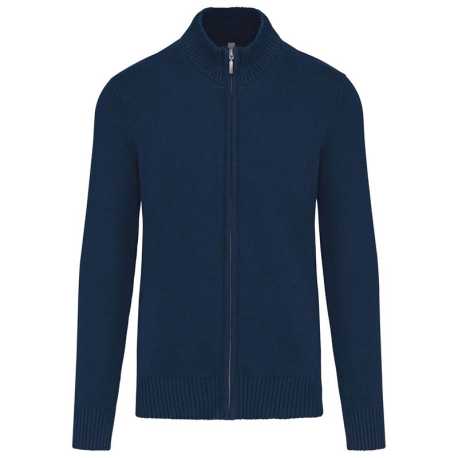 Pánsky sveter (KARIBAN MENS FULL ZIP CARDIGAN) > modrá (navy) > 2XL