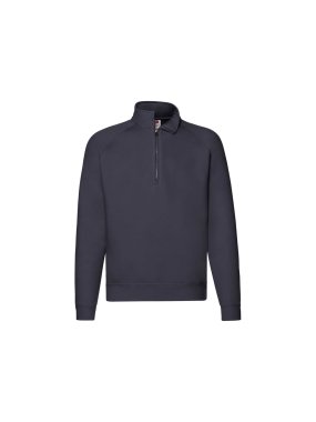 Pánska mikina (FRUIT OF THE LOOM Zip-Neck Sweat ) > modrá (deep navy) > L