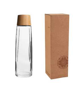 Sklenená fľaša z recyklovaného skla, 750 ml "VANILLA SEASON" > transparentná