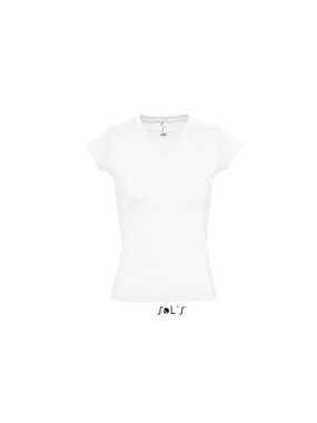 Dámske tričko (SOLS MOON WOMENS V-NECK T-SHIRT) > biela > M