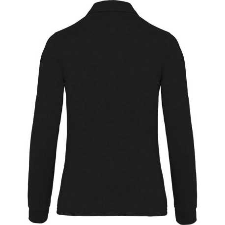 Dámska polokošeľa (Kariban LADIES' LONG SLEEVE JERSEY POLO SHIRT) > čierna > S