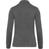 Dámska polokošeľa (Kariban LADIES' LONG SLEEVE JERSEY POLO SHIRT) > šedá (heather) > M