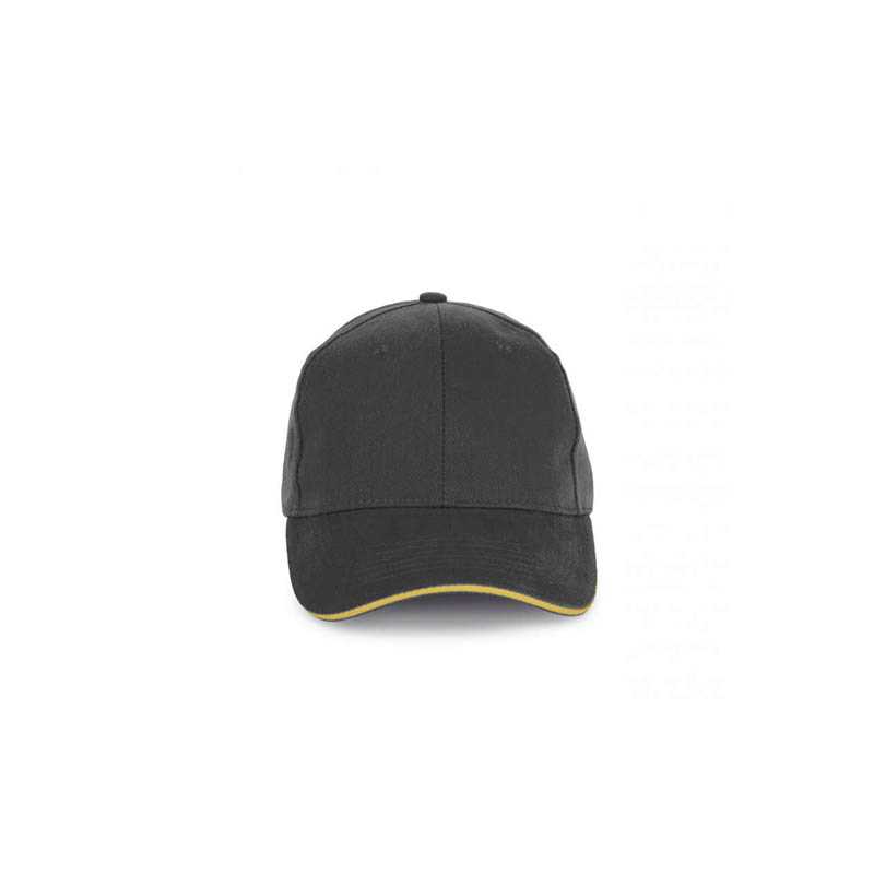 6 panelová šiltovka(K-UP CAP IN ORGANIC COTTON WITH CONTRASTING SANDWICH PEAK - 6PANELS)>š