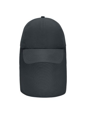 6 panelová šiltovka (MB 6 Panel Cap with Neck Guard)>šedá (carbon)