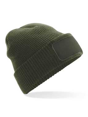 Unisex čiapka (Beechfield Thinsulate Patch Beanie) > zelená (olive)