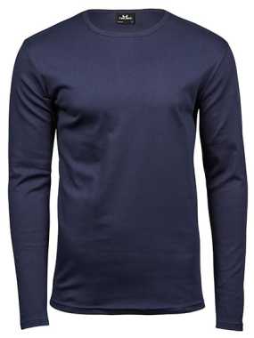 Unisex tričko (Tee Jays Mens Long Sleeve Interlock Tee) > modrá (navy) > 2XL
