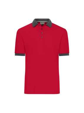 Pánska polokošeľa (JN Men's Polo) > červená / šedá (anthracite melange) > 3XL