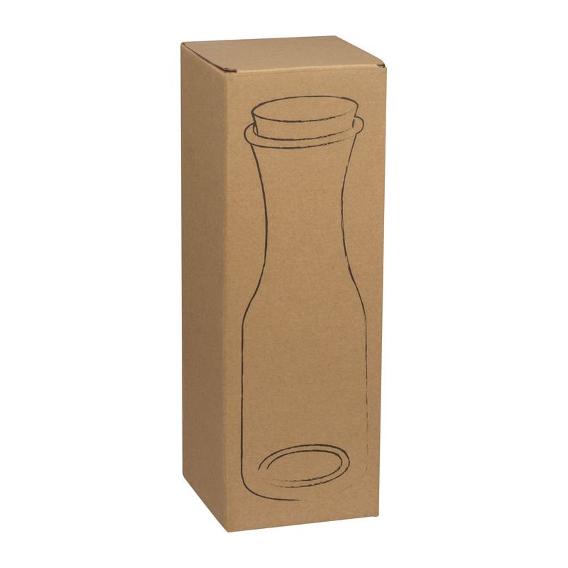 Sklenená fľaša s korkovým vekom 1L > transparentná