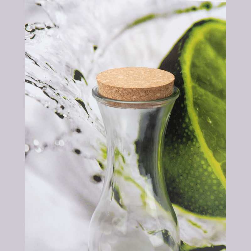 Sklenená fľaša s korkovým vekom 1L > transparentná