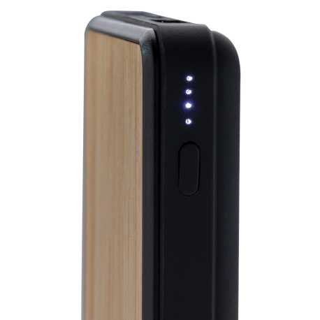 Bezdrôtová powerbanka 8 000 mAh z FSC bambusu a RCS Rplastu > hnedá