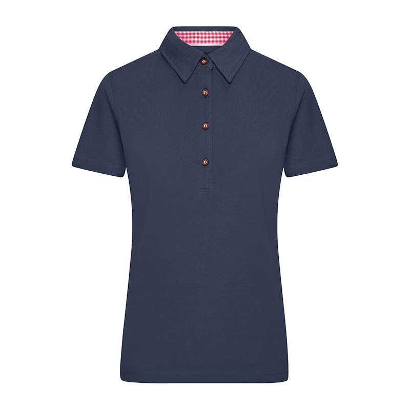 Dámska polokošeľa (JN Ladies Traditional Polo) > modrá (navy) / červená / biela > S