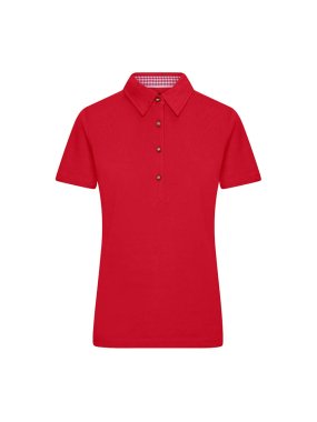 Dámska polokošeľa (JN Ladies Traditional Polo) > červená / biela > XL