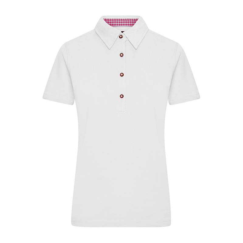 Dámska polokošeľa (JN Ladies Traditional Polo) > biela / purpurová / biela > S