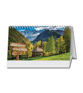 Stolový kalendár (Spoznávame Slovensko stolový 2026) - 28 x 15 cm