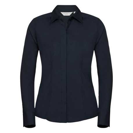 Dámska košeľa (RUSSELL LS FIT POPLIN SHIRT/W) > modrá(french navy) > XS