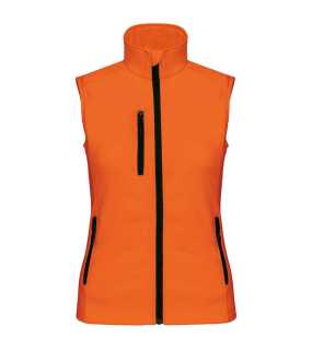 Dámska softshell vesta (KARIBAN LADIES SOFTSHELL BODYWARMER)>oranžová (fluorescent)>M