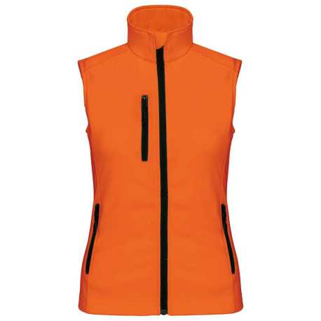 Dámska softshell vesta (KARIBAN LADIES SOFTSHELL BODYWARMER)>oranžová (fluorescent)>4XL