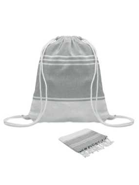 Súprava uteráka a batohu so šnúrkou > šedá