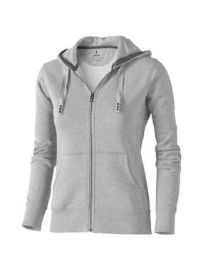 Dámska mikina so zipsom (Arora hooded full zip ladies sweater Elevate)>šedá (melange)>XS