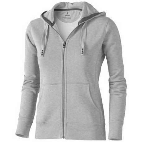 Dámska mikina so zipsom (Arora hooded full zip ladies sweater Elevate)>šedá (melange)>XS