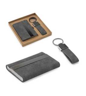 Sada vizitkár a kľúčenka > šedá (dark)