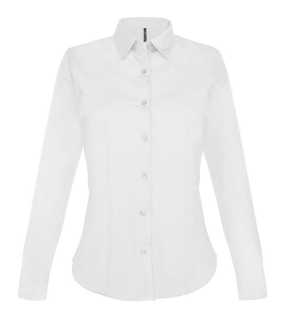 Dámska košeľa (KARIBAN LADIES LONG SLEEVE SHIRT) > biela > M