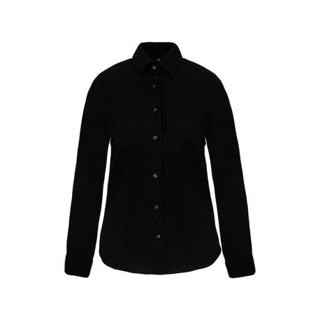 Dámska košeľa (KARIBAN LADIES LONG SLEEVE SHIRT) > čierna > XS