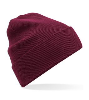 Unisex čiapka (Beechfield Organic Cotton Original Cuffed Beanie) > črevená (burgundy)