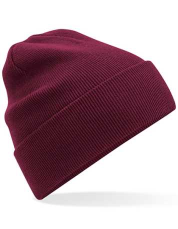 Unisex čiapka (Beechfield Organic Cotton Original Cuffed Beanie) > črevená (burgundy)
